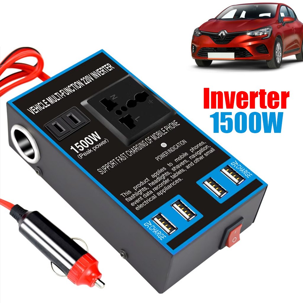 1500W-Socket-cnc.jpg Convertisseur de Tensions pour voiture DC 12 V 24 V vers AC 110 V/220 V – محول تيار الكهربائي في السيارة - الصورة 1