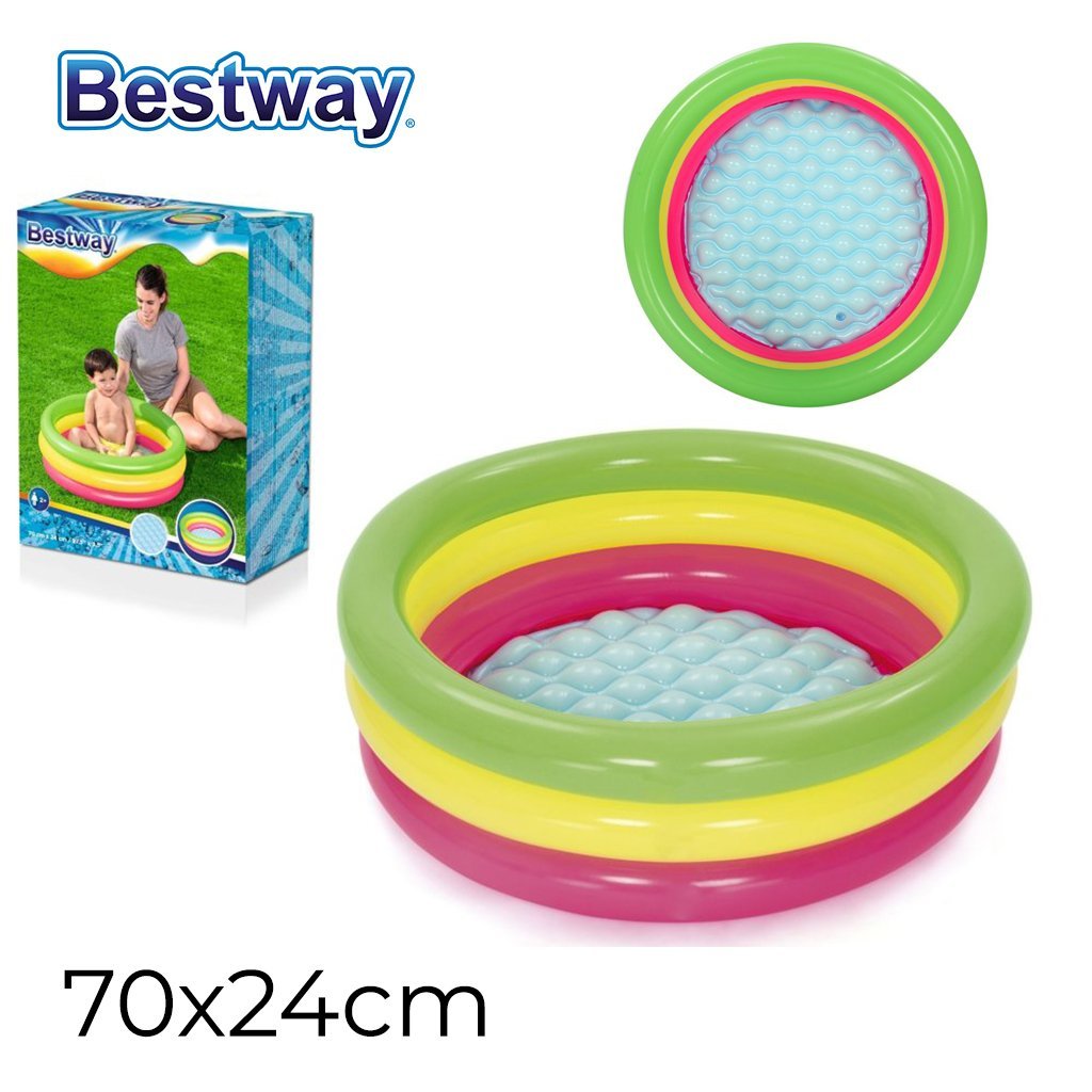 51128-cnc.jpg Piscine gonflable arc-en-ciel 70 cm x 24 cm Bestway #51128 - الصورة 1