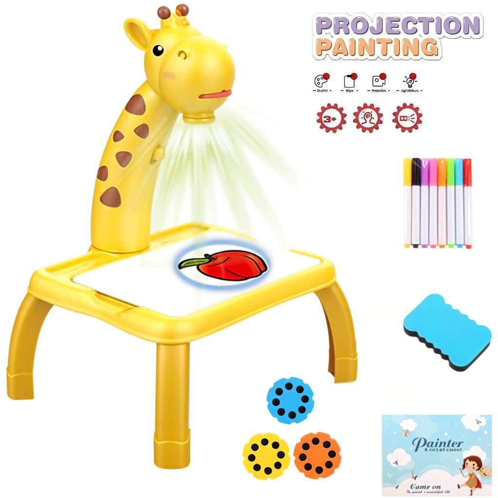 AnimalProjection-CNC-2.jpg Projecteur de Dessin Éducatif pour Enfants Giraffe – بروجيكتور رسم تعليمي للأطفال - الصورة 1