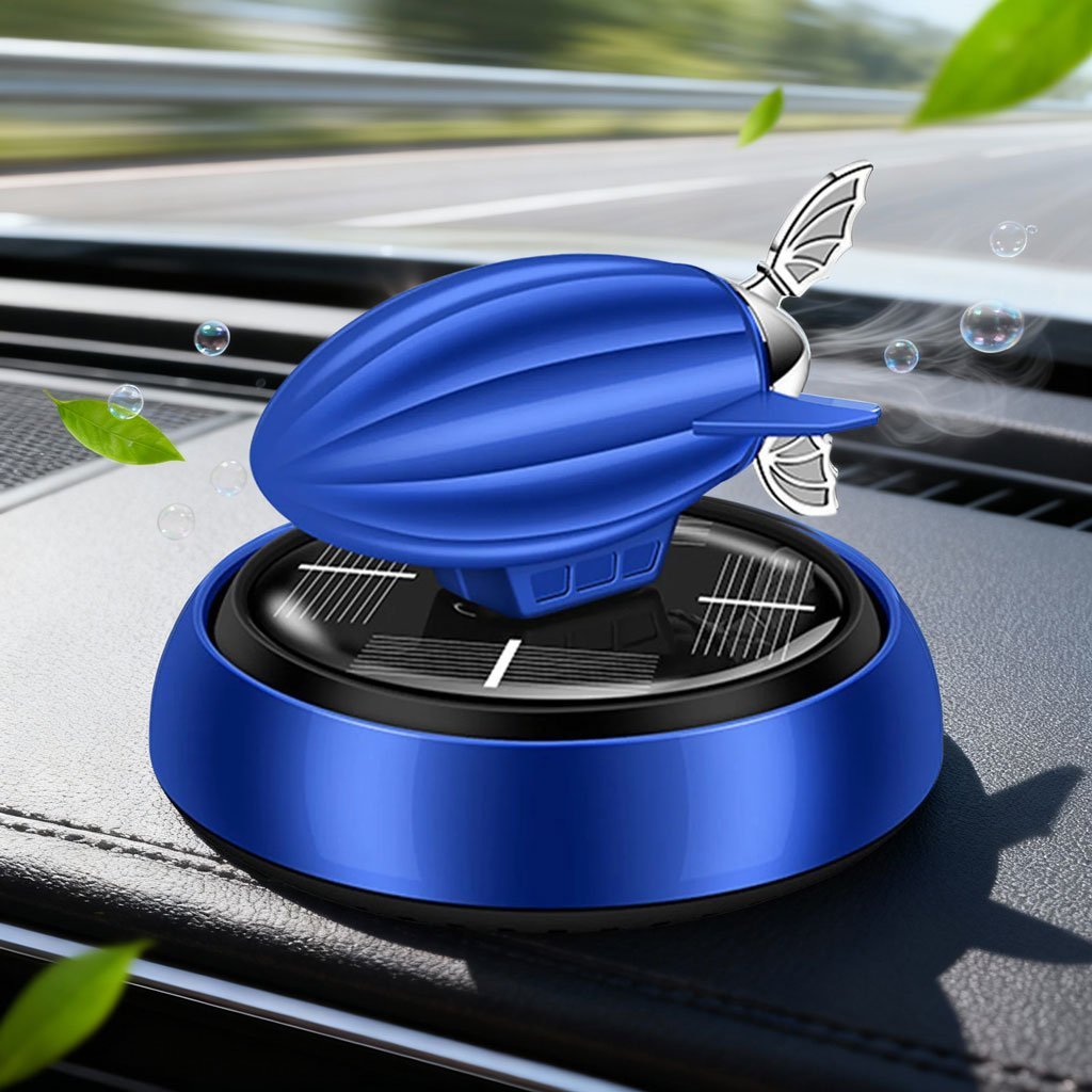 Car-Fragrance-F35-CNC-1.jpg Dirigeable Désodorisant solaire en alliage pour voiture – معطر هواء للسيارة يعمل بالطاقة الشمسية على شكل منطاد - الصورة 1