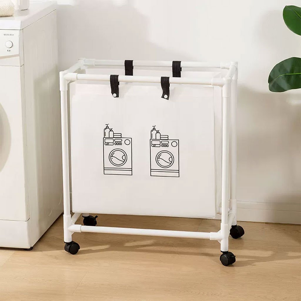 Clothes-pm-5-1.jpg Panier à linge sur roulettes pour vêtements sales en salle de bain – سلة تجميع الملابس الغسيل - الصورة 1