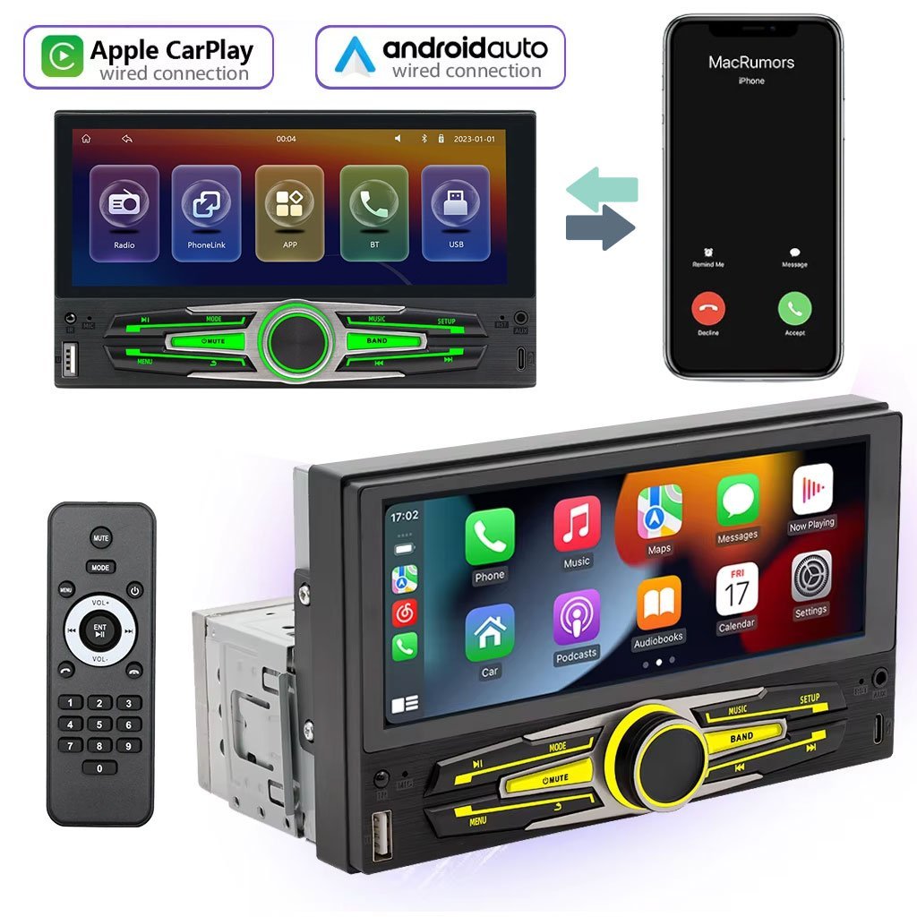 MP5-FW-CNC-1.jpg Autoradio MP5 universel pour voiture 6.86 pouces avec fonction Carplay Android Auto – جهاز راديو سيارة - الصورة 1