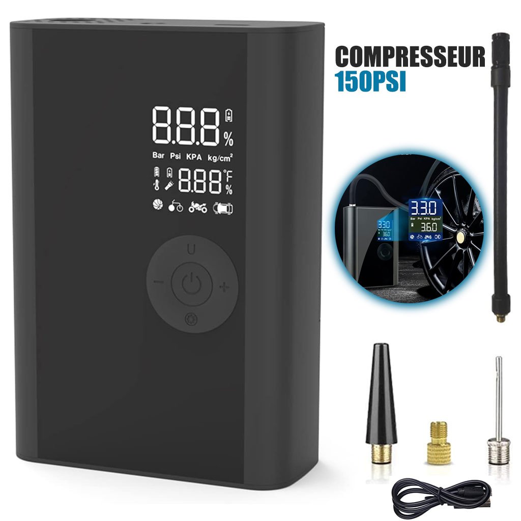 Mini-Comp-CNC-1.jpg Pompe à Air Portable et Rechargeable 150PSI Mini Design – جهاز نفخ العجلات - الصورة 1