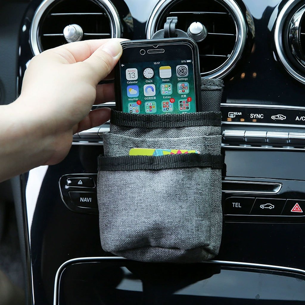 Practical-6.jpg Organiseur de poche pour grille d’aération de voiture – منظم أغراض في السيارة - الصورة 1