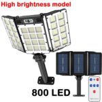 Lampes Solaires Extérieure Super lumineuse avec 3 Panneaux 800LED et Télécommande – مصباح خارجي بالطاقة الشمسية مع يد تحكم