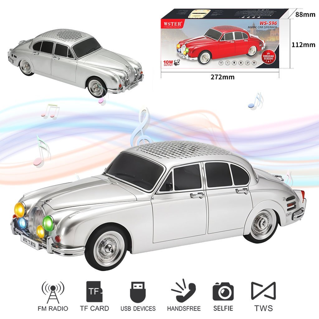 WS-596-cnc-2.jpg Haut-parleur de Voiture de Musique sans Fil 10W avec Modes de Lecture Multiples – مكبر صوت سيارة موسيقي - الصورة 1