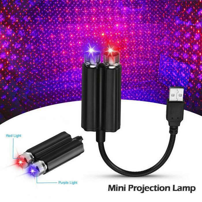 lumkit0214.jpg Double Projecteur Étoilé LED pour Intérieur de Voiture USB – إضاءة سقف السيارة - الصورة 1